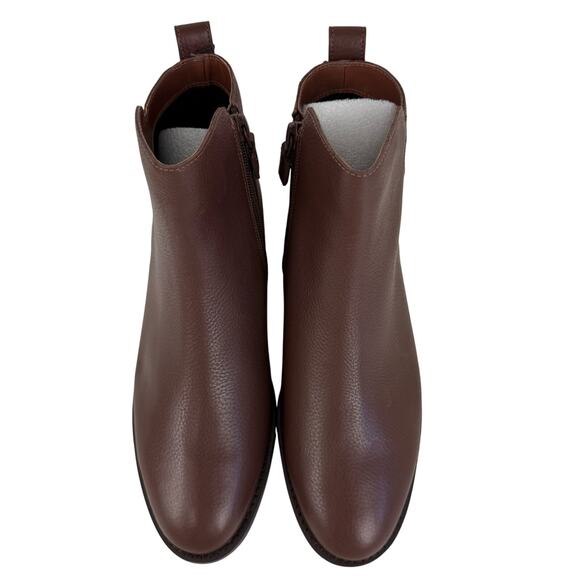 COLE HAAN RIVER WATERPROOF CHELSEA‎ BOOTIES IN SEQUOIA LEATHER NWOB SIZE 8B - Picture 2 of 14